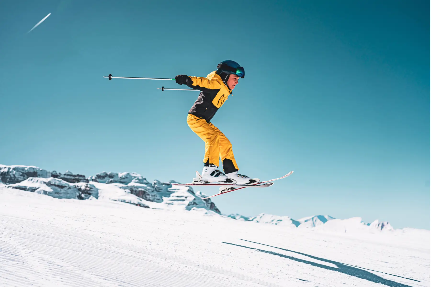 Skiers Enjoying Snowy Mountains in Gudauri, Georgia