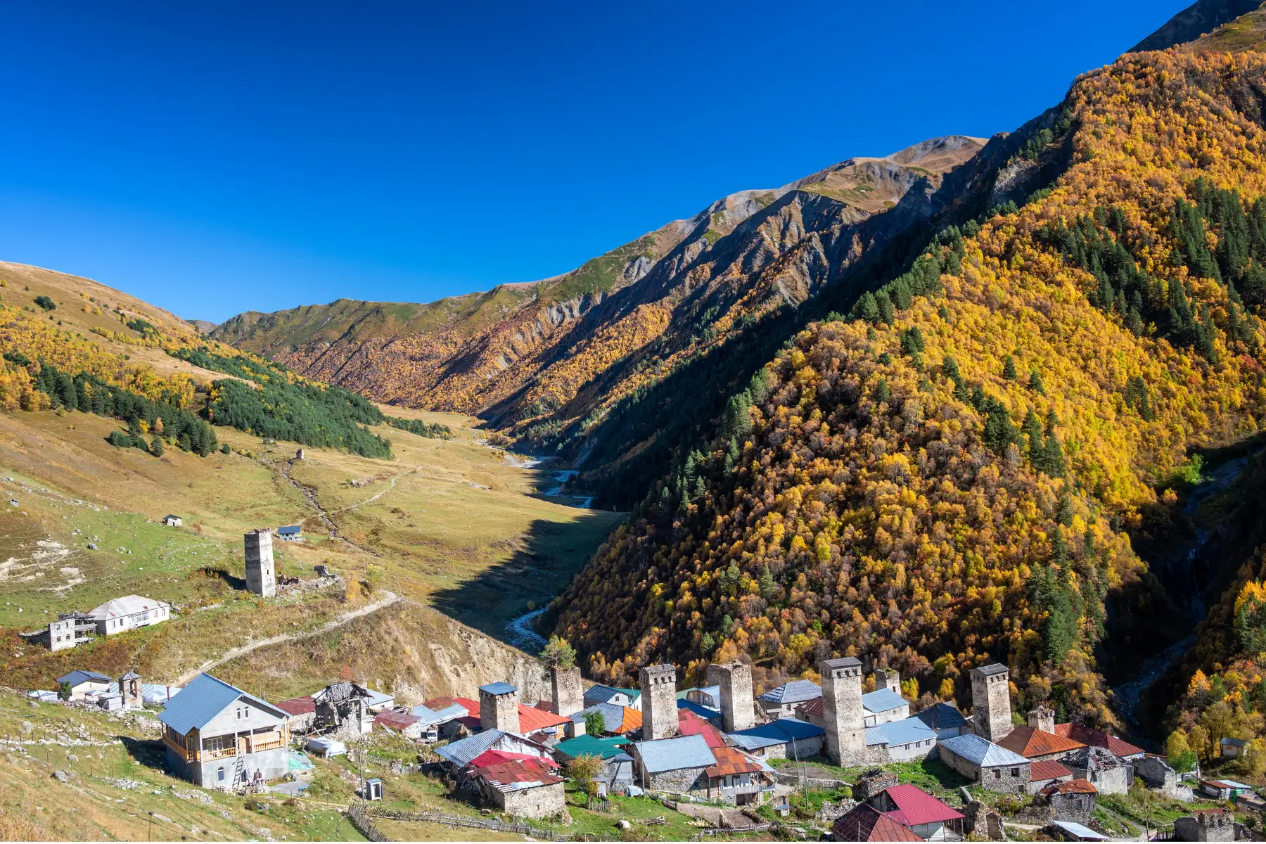 Adishi Village in Svaneti