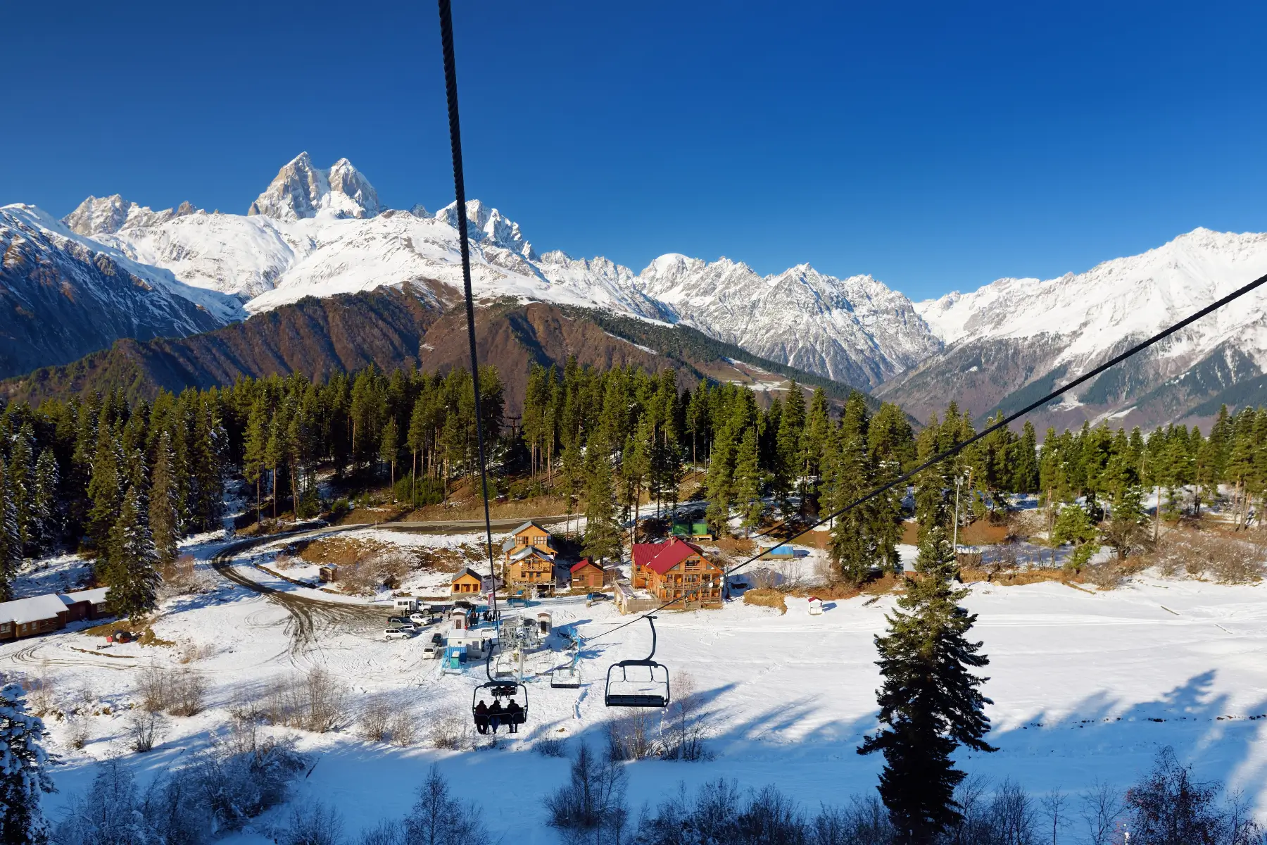 Cableway to to Zuruldi Mount in Hatsvali